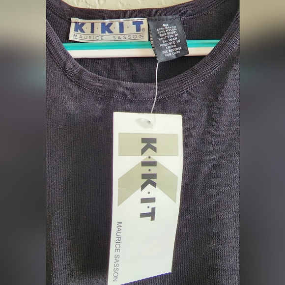 KIKIT Sleeveless Top Black n Blue Plus Size 4xl NWT - Picture 2 of 2